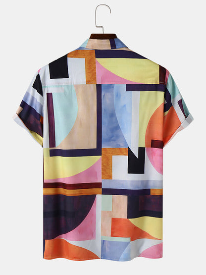 Creative Digital Print Multicolor Shirt