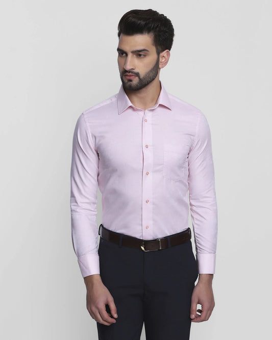 Solid formal shirt in pink