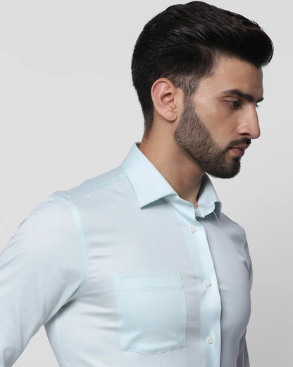 Solid formal shirt in sky blue